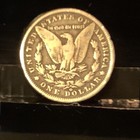 1890 O Morgan Silver Dollar with H Counter Stamp Mark On Cheek Rare — photo 5