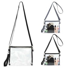Clear PVC Sling Bag Transparent Stadium Shoulder Crossbody Backpack Adjustable