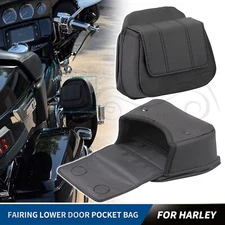 Black Fairing Lower Door Pocket Bag Fit For Harley Touring Electra Glide FLHTCU