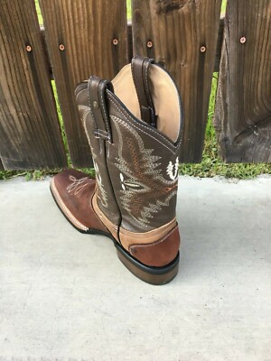 Bottes western de rodéo western en daim et cuir de vache à bout carré HOMME - Canada