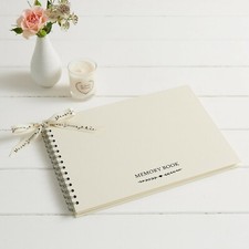 ANGEL & DOVE A4 Ivory Funeral Memory Condolence Book