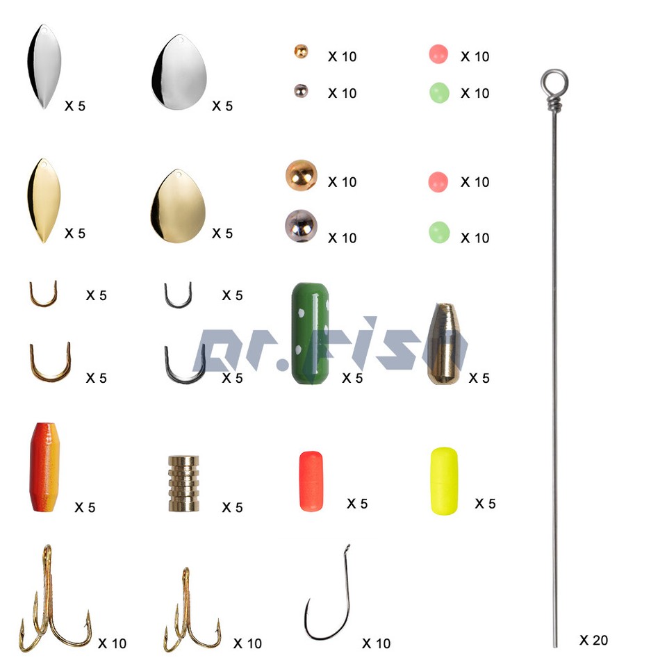 Walleye Rig Making Kit, 195 Pz Pesca Spinner Lame Italia - Foto 3
