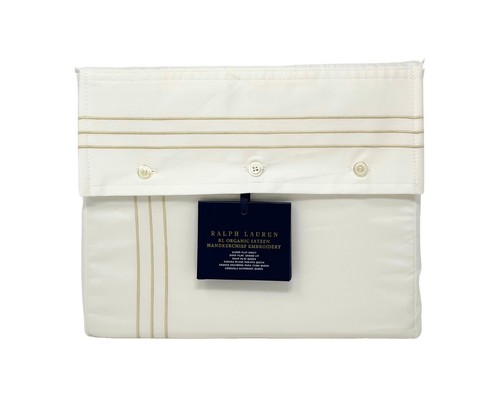 Ralph Lauren Queen Flat Sheet 100% Cotton 200 TC No-Iron Blue