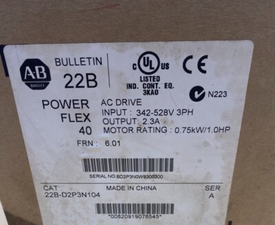 NEW Allen-Bradley 22B-D2P3N104 22BD2P3N104 PowerFlex 40 AC Drive