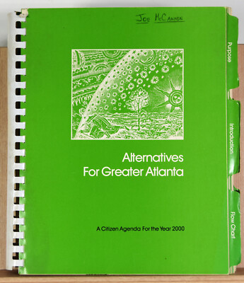 1979 Book  Alternatives For Greater Atlanta GA Founding Flow Chart Development