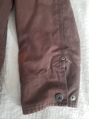 Cabelas Rough Wash Canvas Jacket Fleece Lined Zip Up Size L Tall Work Hunting - Picture 5 of 12
