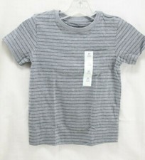 New w/ Tag Cat  Jack Boys T-Shirt Size 5T Charcoal Stripes - 551623