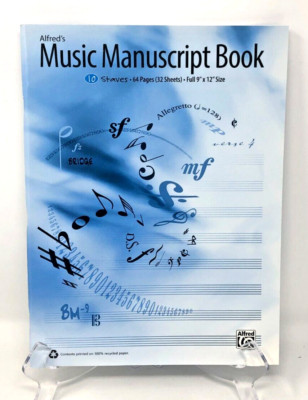 Alfred's Music Manuscript Book: 10-Stave 64 Pages