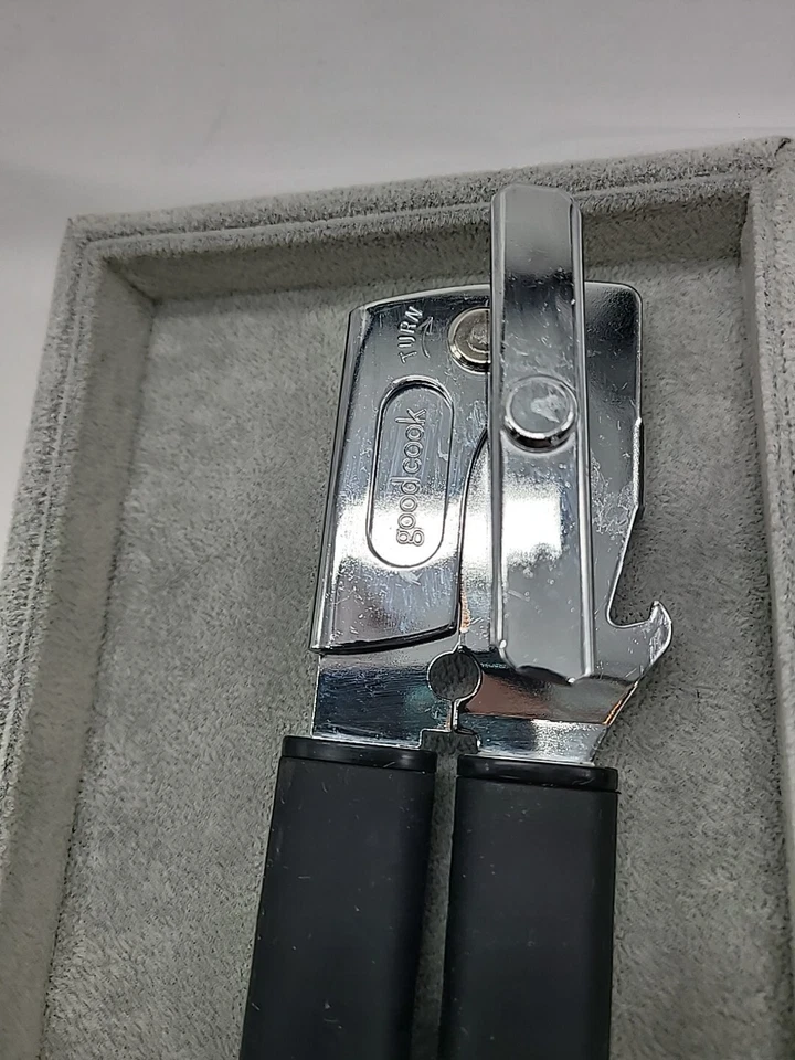 GoodCook Stainless Steel Manual Can Opener with Soft Grip Handles, Silver/Black - Image 3 of 4
