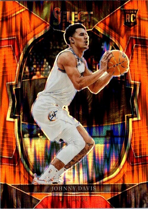 Johnny Davis 2022-23 Select Orange Flash Concourse Rookie Card #100 - Wizards