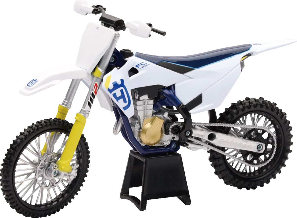 New Ray Toys Husqvarna FC450 2019 Bike 1 12 Scale White Blue Black