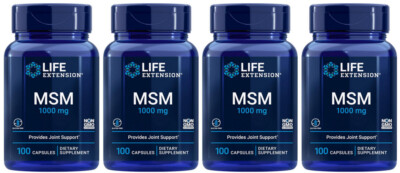 MSM 1000 mg  HEALTHY  JOINTS  MUSCLE  SUPPORT 400 Capsule LIFE EXTENSION