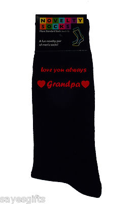 Love you always Opa bedruckte schwarze Herrensocken Vatertag Geburtstag Geschenk Papa
