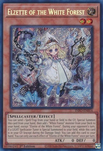 Yugioh! Elzette of the White Forest - INFO-EN014 - Secret Rare - 1st Edition Nea