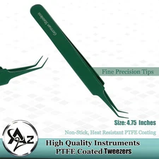 PTFE ANTISTATIC INSULATED CURVED TIP TWEEZER ELECTRIC COMPUTER JEWELERS REPAIR