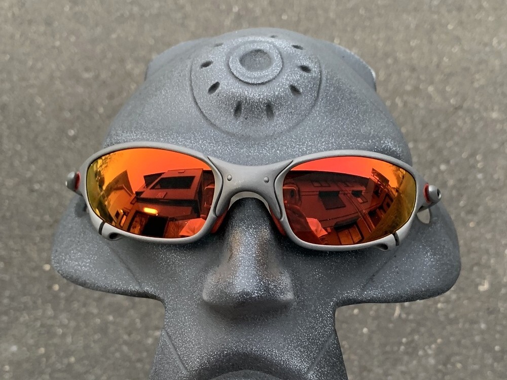 LINEGEAR Cardinal Red Polarized Lens for Oakley Juliet [JU-CR-POLA