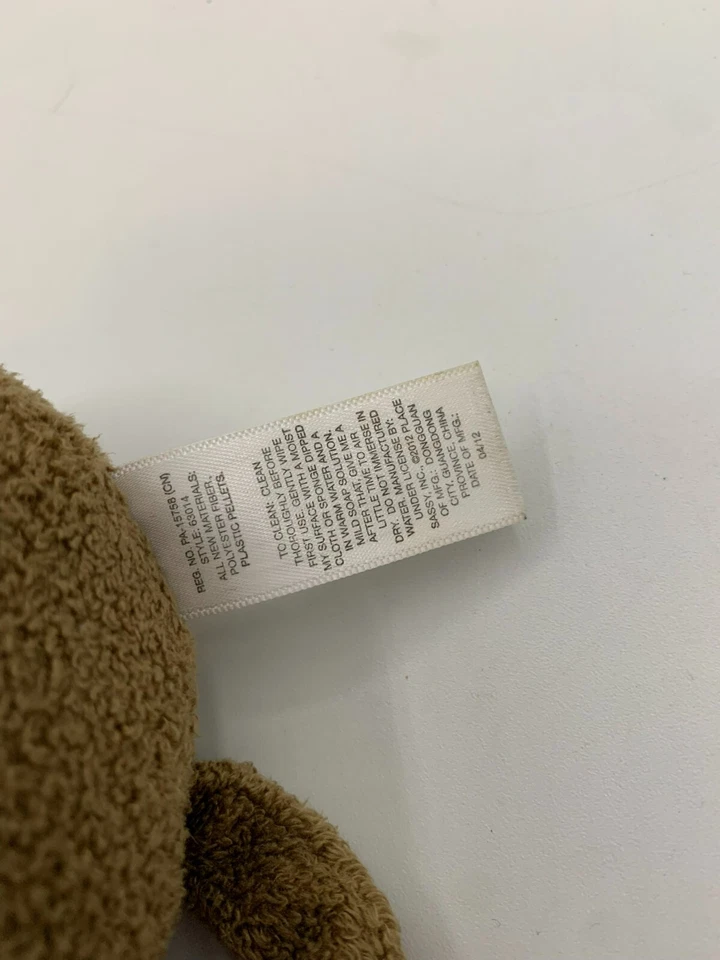 Sonajero de peluche Carters Just One Monkey 2012 marrón tostado relleno 8" atrevido 63014 RARO Foto 4 de 4