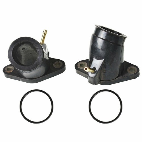 2-Piece Carburetor Intake Manifold Boots For Yamaha XVS650 V-Star Silverado - Aluminum & Rubber
