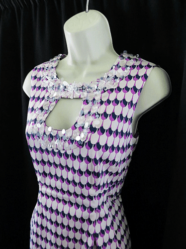 NWT Nanette Lepore She's My Baby Dress Indigo Stone Shimmer Trim Size 6  - Imagen 2 de 6