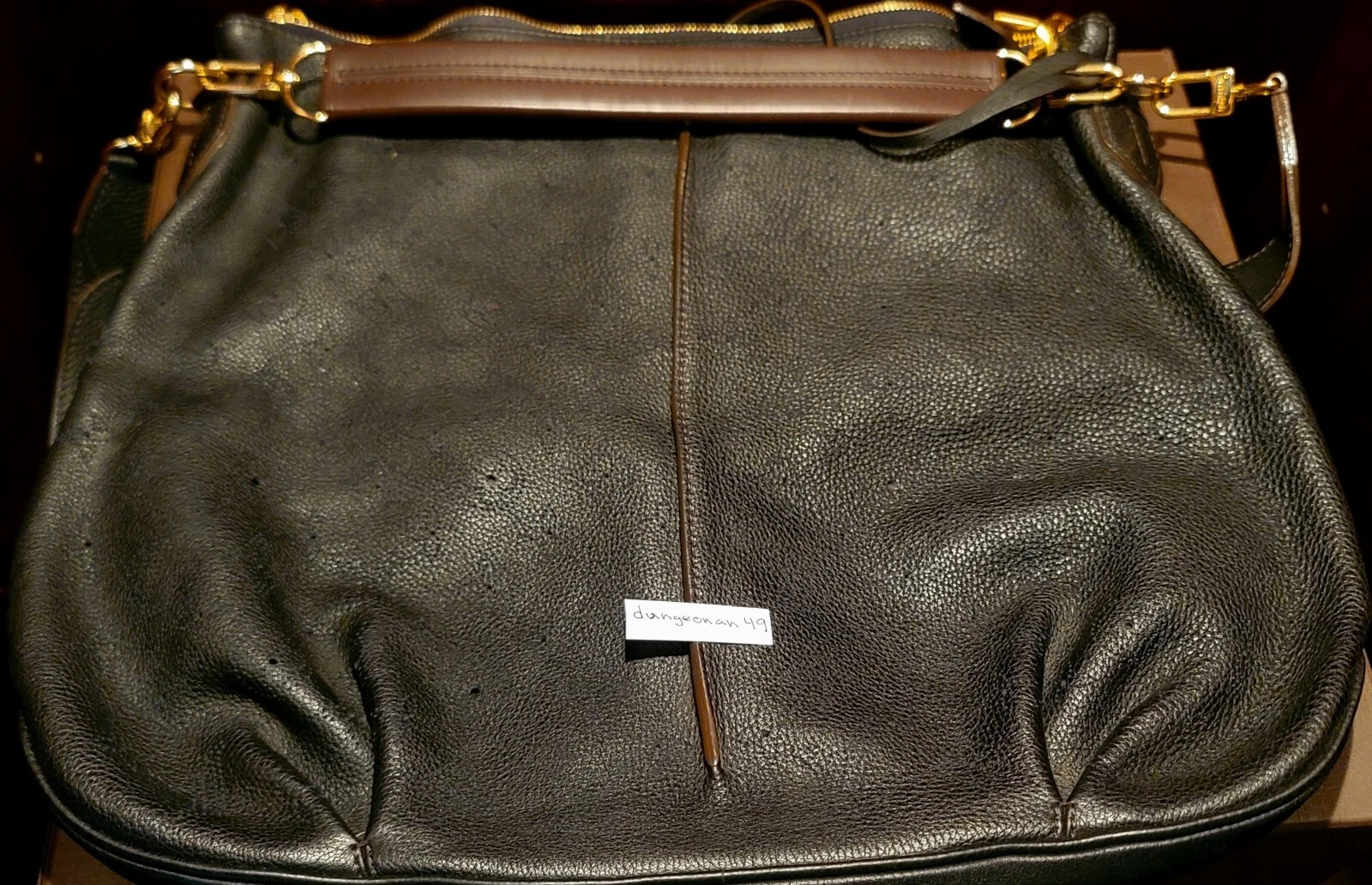 LOUIS VUITTON（LV） Borsa a tracolla originale Louis Vuitton Ombre in pelle di mohina nera SELENE MM! Mai indossato