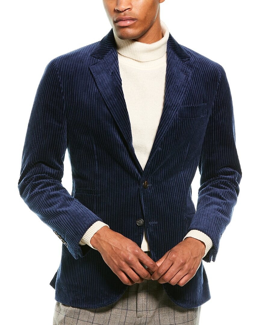 Вельветовый блейзер Brunello Cucinelli мужской 52