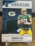 Panini 2024 Donruss Elite Numbers Game Jerseys Jordan Love Packers MEM /500
