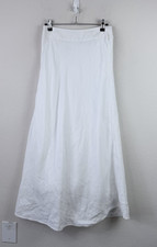 Banana Republic White Linen Maxi Skirt Sz 4 Petite A-Line Lined Quiet Luxury