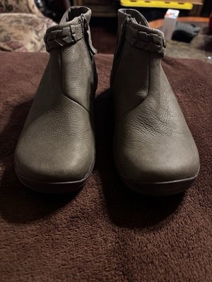 Merrell Encore Braided Bluff Boots Olive J94616 Zip Booties Women's 6.5 M