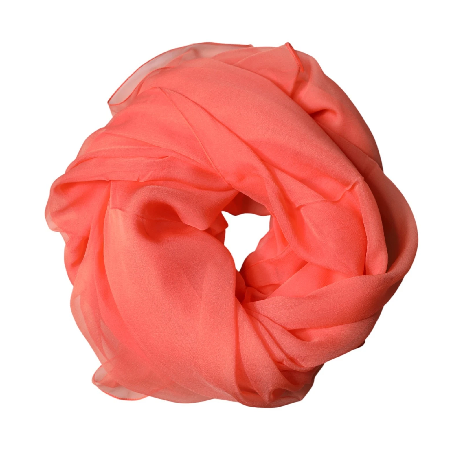 DOLCE & GABBANA Scarf Orange Stole Silk Neck Wrap Shawl Men 204cm x 135cm 750usd