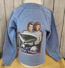 Vintage 1980 Star Trek The Motion Picture Kids Sweatshirt Blue RN14179 Size 8