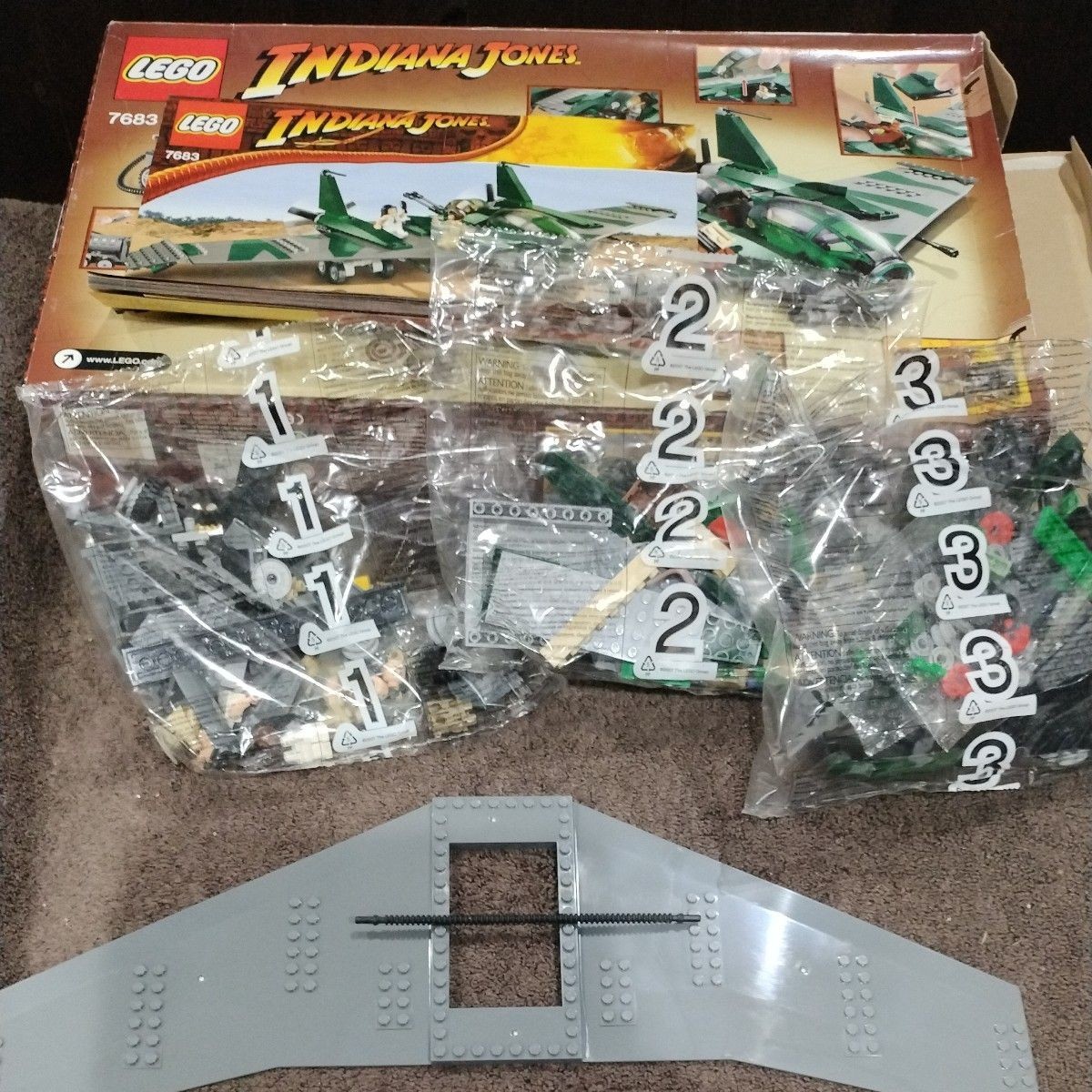 LEGO Indiana Jones Fight on the Flying Wing 7683 In 2009 New