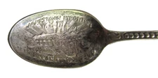 1907 JAMESTOWN EXPOSITION Worlds Fair Norfolk Va., silver plate Souvenir Spoon
