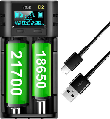 18650 Battery Charger,Lcd Display Charger for 3.7V Li-Ion Battery 18650,26650,21