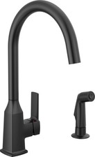 Peerless P1971LF-BL - Ezra Single-Handle Kitchen Sink Faucet with Side Sprayer