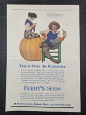 1919 magazine ad for Ferry's Seeds by Maxfield Parrish- Peter the husbander