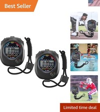 2 Pack Digital Stopwatch Timer - Large Displa...