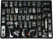 52 PCS Universal Low Shank Sewing Machine Presser Foot Set for Brother, Singer,