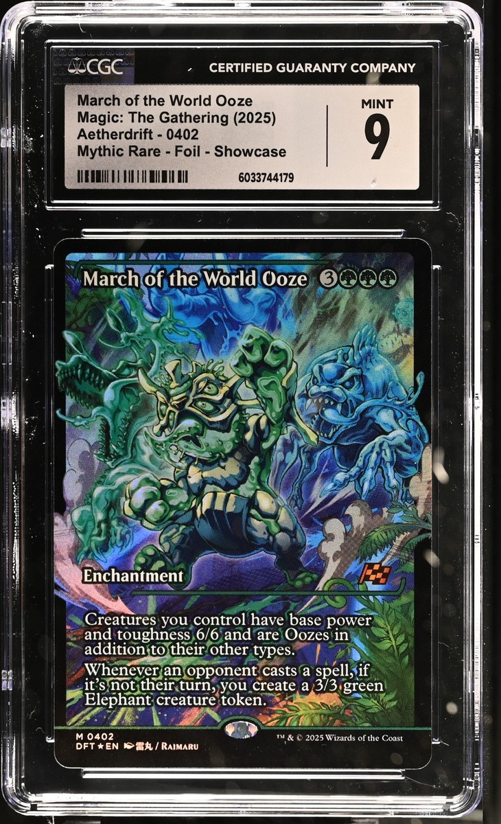 MARCH OF THE WORLD OOZE Aetherdrift Japan Showcase Foil CGC 9 MTG