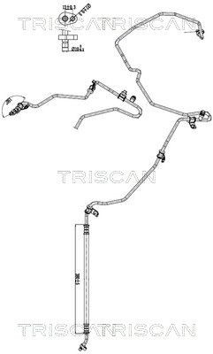 Conduite à haute/basse pression TRISCAN 9010 10004 pour climatisation FIAT en aluminium renforcé