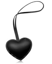 LAEKOU Heart Bag Charms Keychain for Women, Cute Key Chain Charm Black