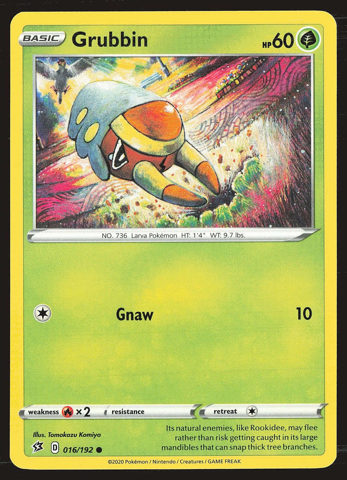 SWSH02: Rebel Clash Grubbin #016/192 Common Pokemon Card