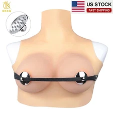 Nipple Clamp Breast Bondage BDSM Restrict Wearable Bra leather For Women/Couple