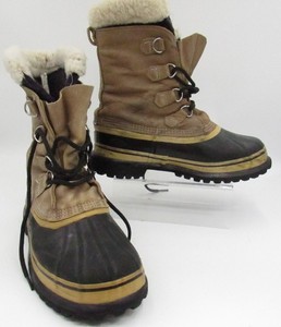 Sorel Kaufman Winter Boots Mens 8 Womens 10 Insulated Rubber Snow Lace Canada SOREL Vtg Made Canada Power Kaufman Caribou Rubber Snow  main image 4