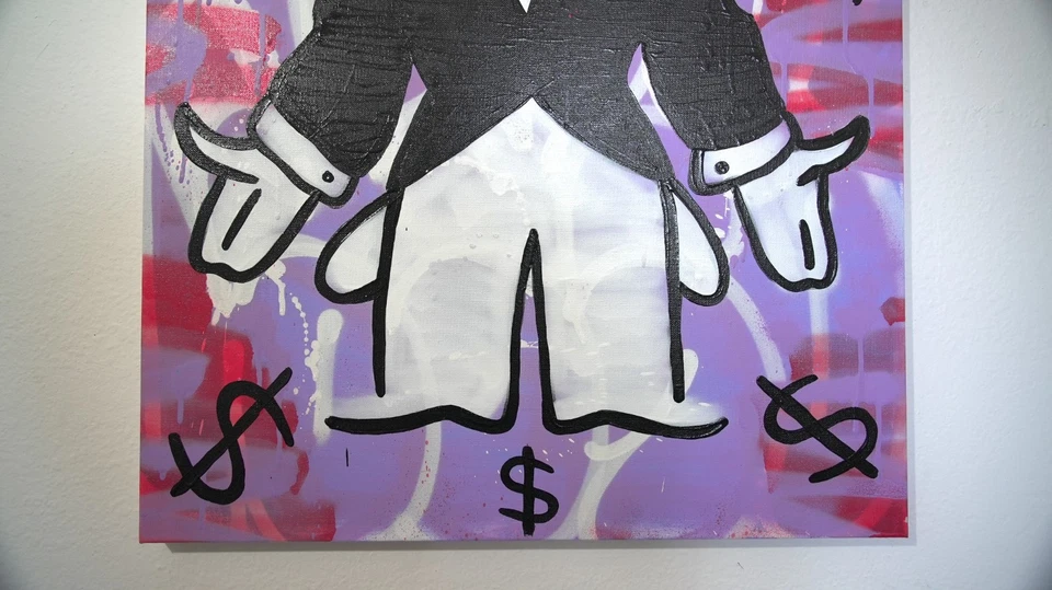 Pintura de quilates dorados / Monopoly banksy stik Alec M warhol kaws Foto 4 de 4