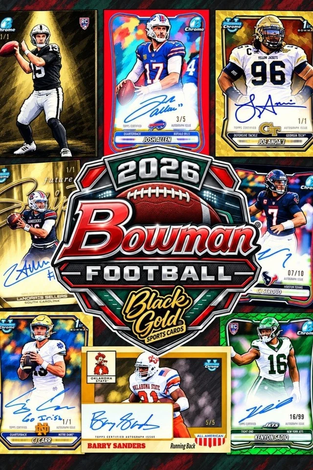 $1 BOWMAN FOOTBALL + UW SIGNED HELMET MIXERS ALL DAY