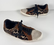 Zadig  Voltaire ZV1747 Leopard Calf Hair Suede Low Top Sneakers EU 41 Italy