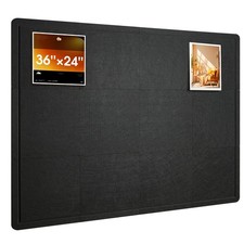 Bulletin Board 36x24 Cork Board Alternative 6 Pack Felt Pin Boards Black