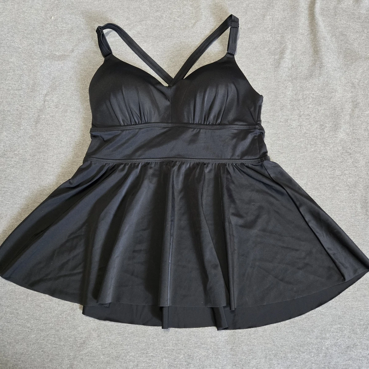 torrid black swim dress Regular Size Swimwear 00 Size for Women for sale two piece torrid swimsuits