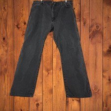 Vintage Wrangler Jeans Black Denim USA Made High Rise 42x32 Relaxed Fit 90s
