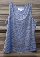 Live Love Lounge Karen Neuburger Pajamas Blue Sleeveless Tank Zebra Cozy size M